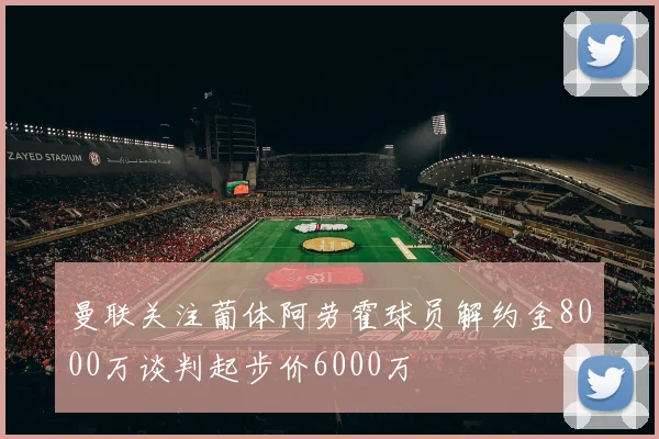 曼联关注葡体阿劳霍球员解约金8000万谈判起步价6000万